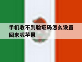 手机收不到验证码怎么设置回来呢苹果
