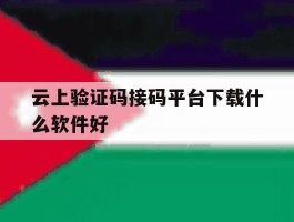 云上验证码接码平台下载什么软件好