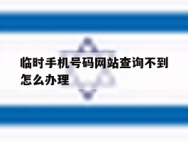 临时手机号码网站查询不到怎么办理
