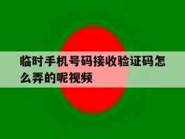 临时手机号码接收验证码怎么弄的呢视频