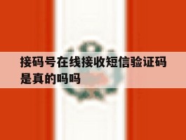 接码号在线接收短信验证码是真的吗吗
