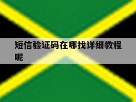 短信验证码在哪找详细教程呢