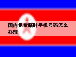 国内免费临时手机号码怎么办理