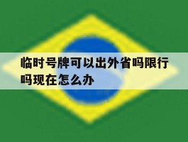 临时号牌可以出外省吗限行吗现在怎么办