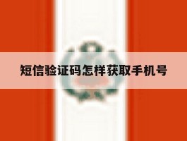 短信验证码怎样获取手机号