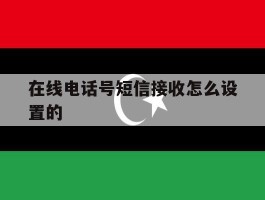 在线电话号短信接收怎么设置的
