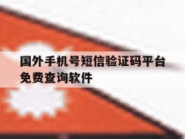 国外手机号短信验证码平台免费查询软件