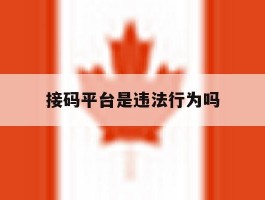 接码平台是违法行为吗