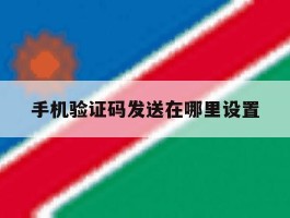 手机验证码发送在哪里设置