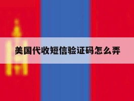 美国代收短信验证码怎么弄