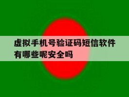 包含虚拟手机号验证码短信软件有哪些呢安全吗的词条