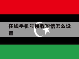 在线手机号接收短信怎么设置