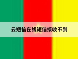 云短信在线短信接收不到