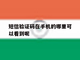 短信验证码在手机的哪里可以看到呢