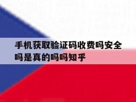 手机获取验证码收费吗安全吗是真的吗吗知乎的简单介绍