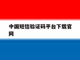 中国短信验证码平台下载官网