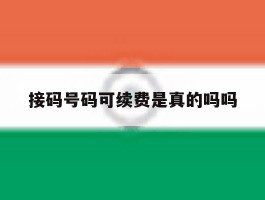 接码号码可续费是真的吗吗
