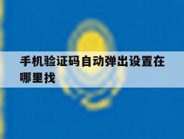 手机验证码自动弹出设置在哪里找
