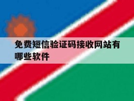 免费短信验证码接收网站有哪些软件