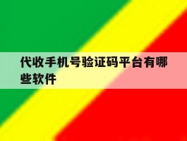 代收手机号验证码平台有哪些软件