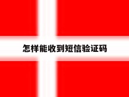 怎样能收到短信验证码