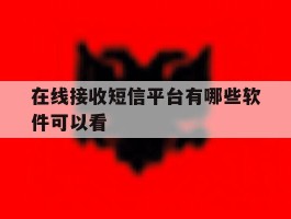 在线接收短信平台有哪些软件可以看