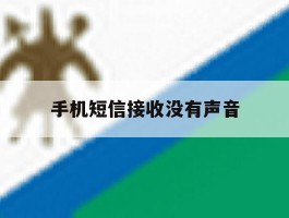 手机短信接收没有声音
