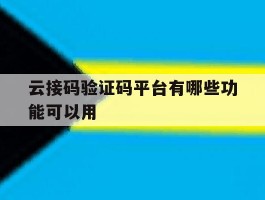 云接码验证码平台有哪些功能可以用