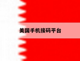 美国手机接码平台